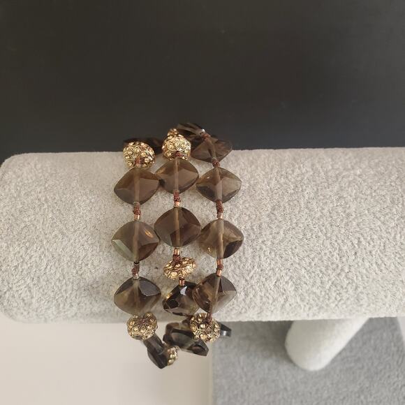 Estate by Monet Beaded Bracelet with Crystal Accents and Toggle Clasp Casual - Picture 5 of 9